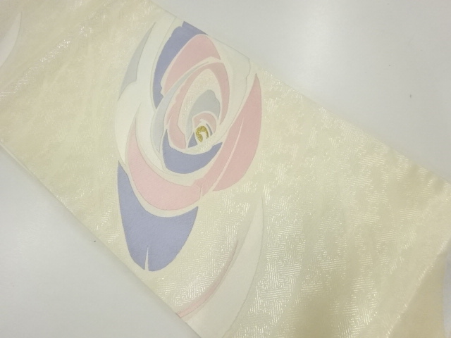 抽象花模様織出し袋帯